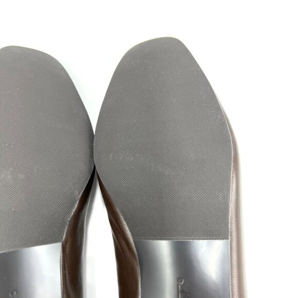 11N 11 NARROW WIDTH Trotters Womens Brown Leather Kitten Block Heels Pumps Shoes - Picture 11 of 14